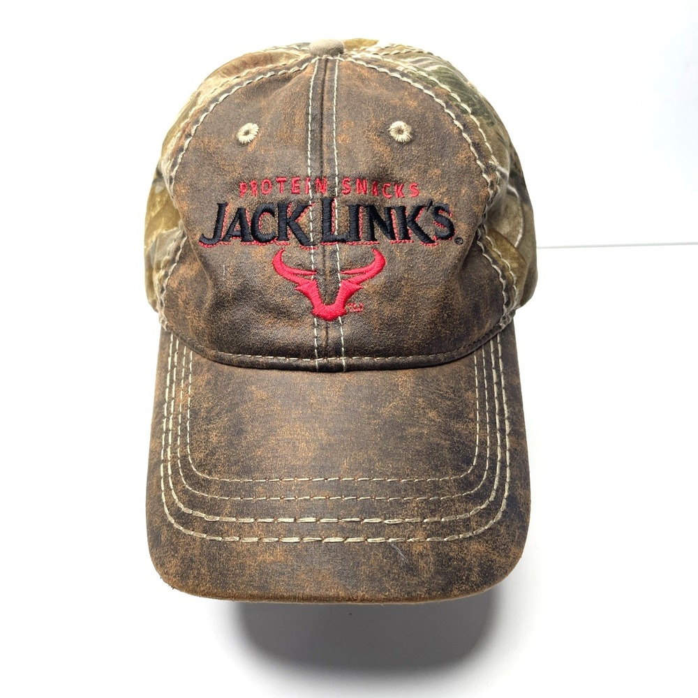 Jack Links Protein Snacks Camo Embroidered Hat Baseball Cap Adjustable